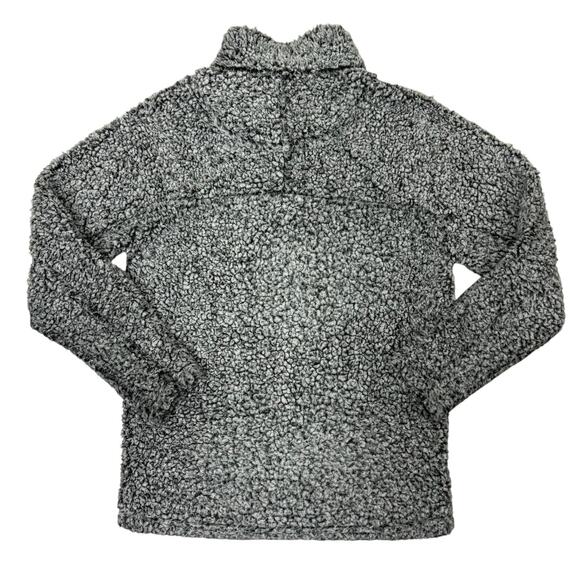 True Grit Frosty Tip 1/4 Zip Pullover Gray Sherpa Fleece Women’s Size S Cozy - Picture 2 of 6